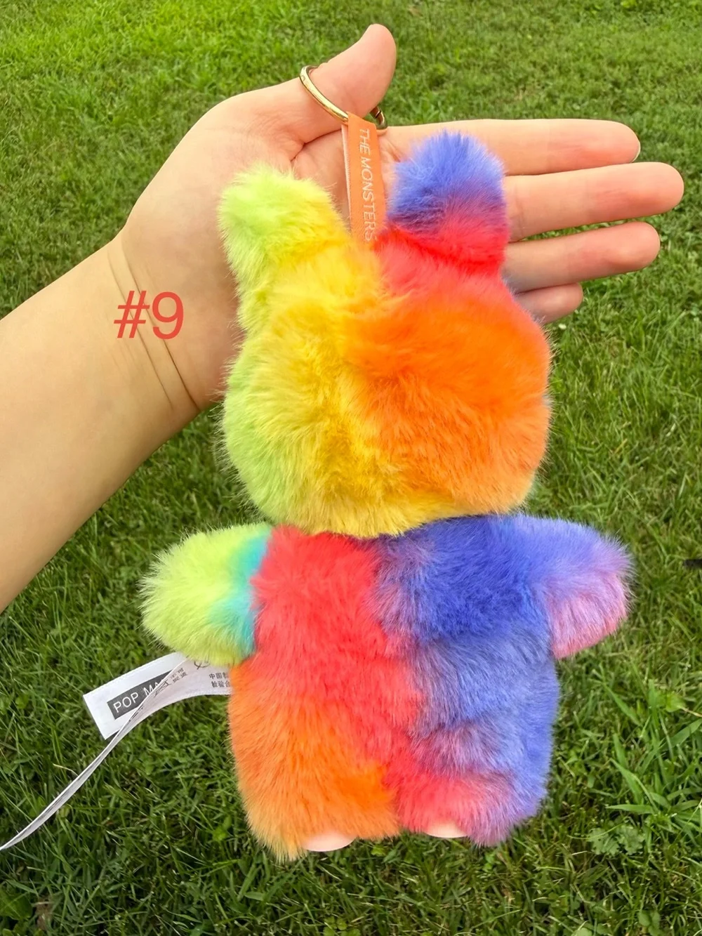 Colorful Rainbow Labubu Toy Plush Monster Keychain-Kids Toy Stuffed Animal Charm